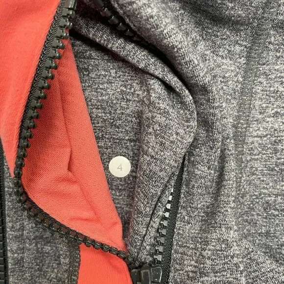 Lululemon Define Jacket Adult 4 Heather Gray Pink Full Zip Running Yoga Ladies - Picture 8 of 9